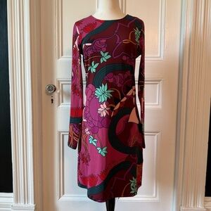 Flora Bea NYC Women’s Sweet Clover Morgan Mini Dress Medium Floral Pink Black